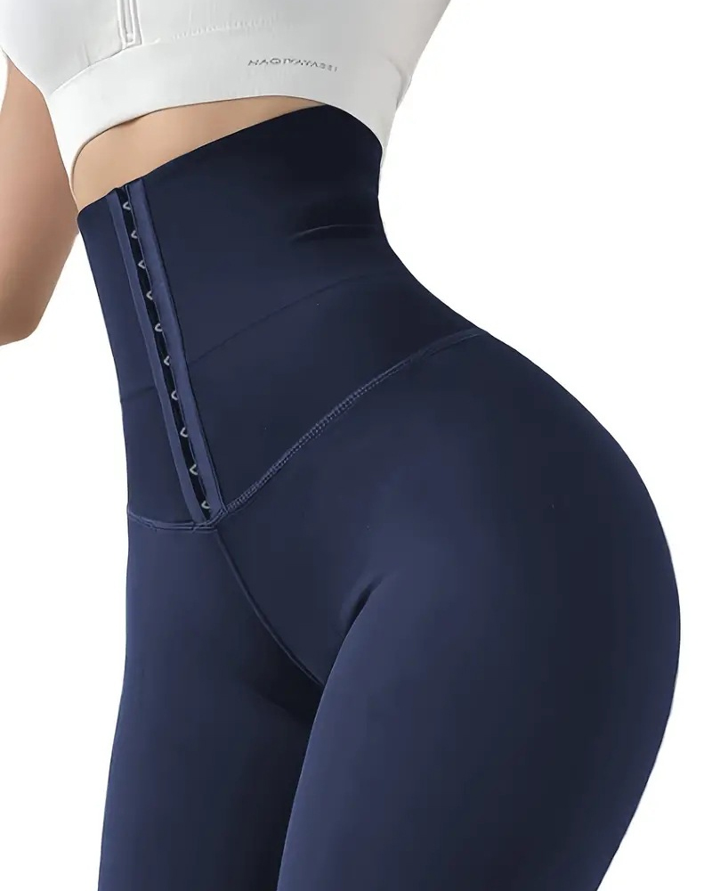 Buttoned Sports Slimming Pants Hip Lift Waist Pants