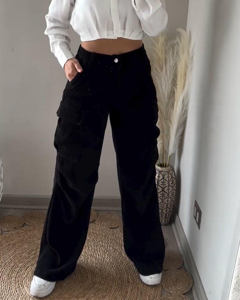 Corduroy Cargo Trousers