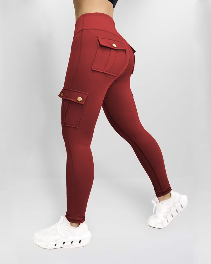 Pocket Cargo High-Elastic Fitness Pants