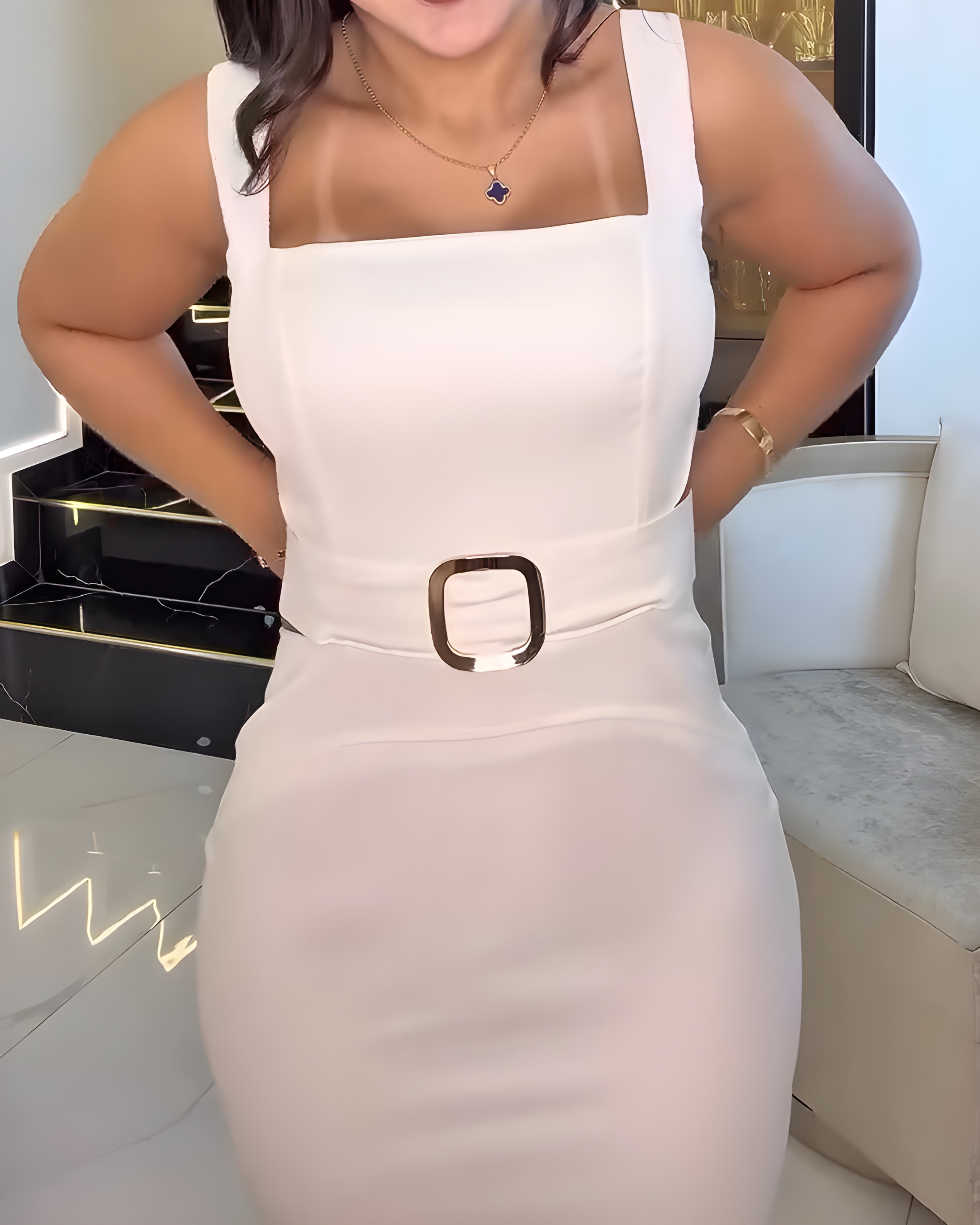 Women's Sleeveless Fashionable Slim Back Slit Dress（Pre-Sale）