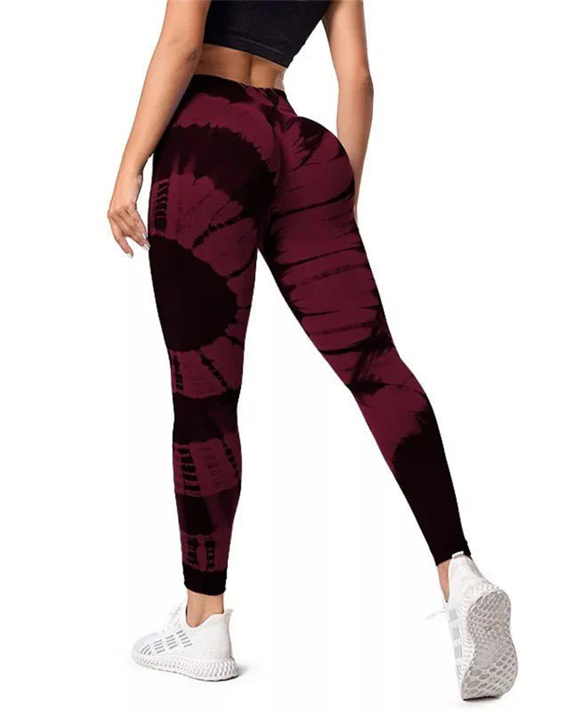 Seamless Tie Dye High Waisted Active Yoga Pants