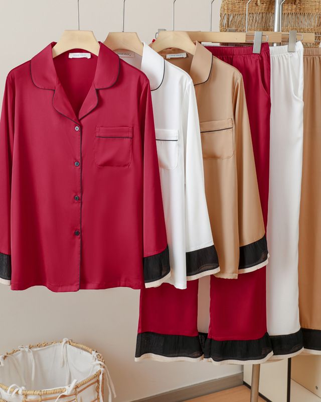 Ice Silk Cool Thin Home Pajamas Set