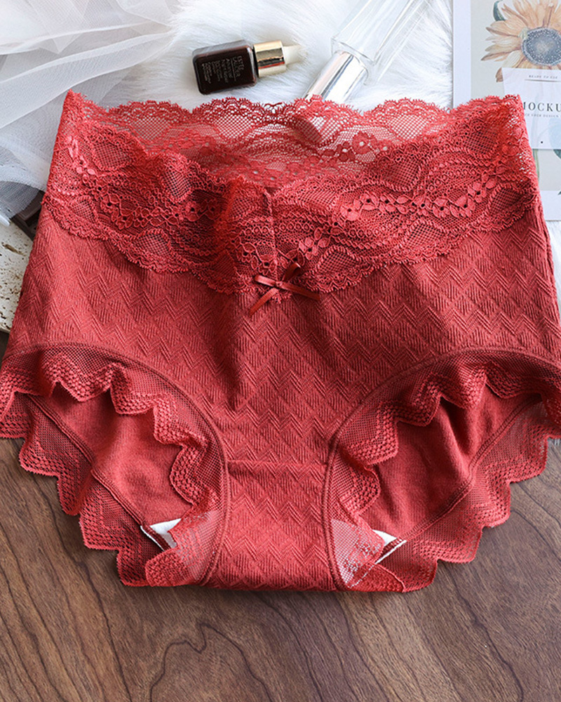 Lyocell Lace High-Waisted Antibacterial Panties