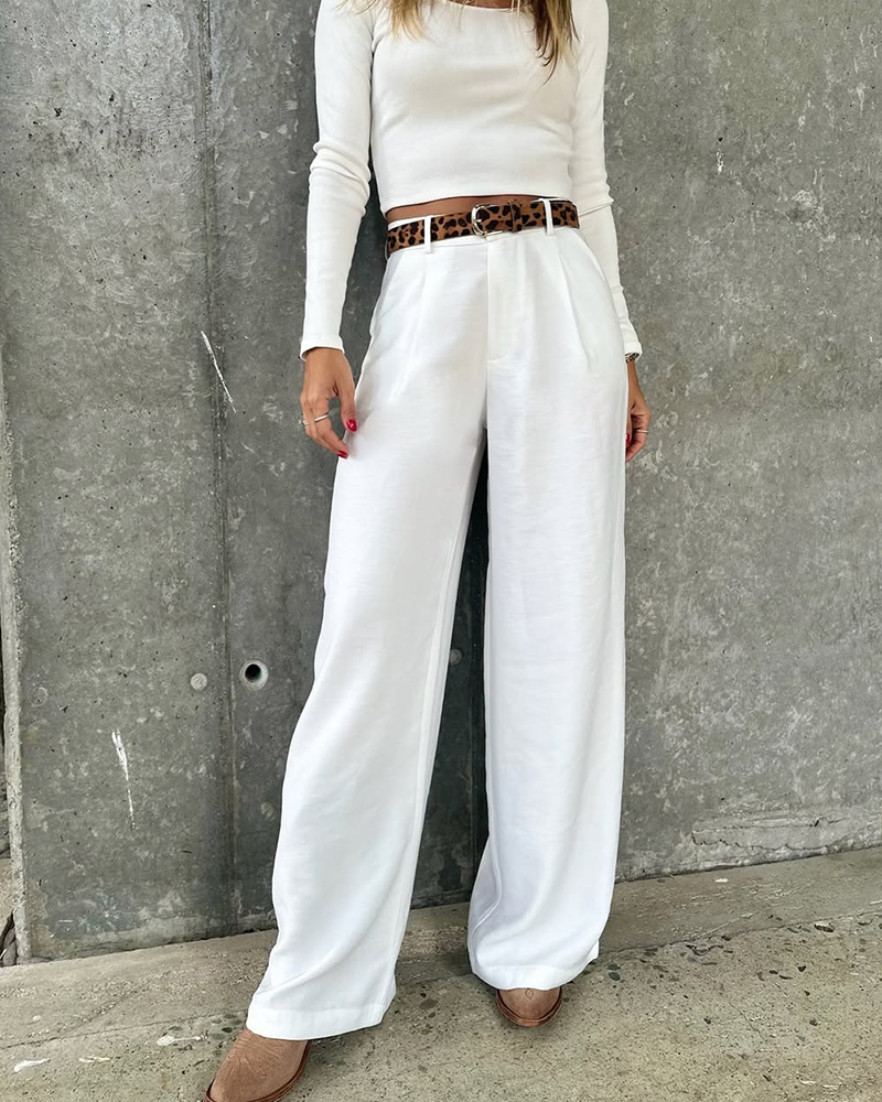 Fashionable And Versatile High Waist Casual Pants