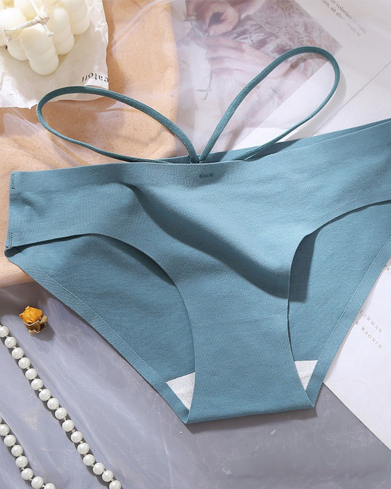 Sexy Slim Cotton Crotch Panties With Breathable Straps