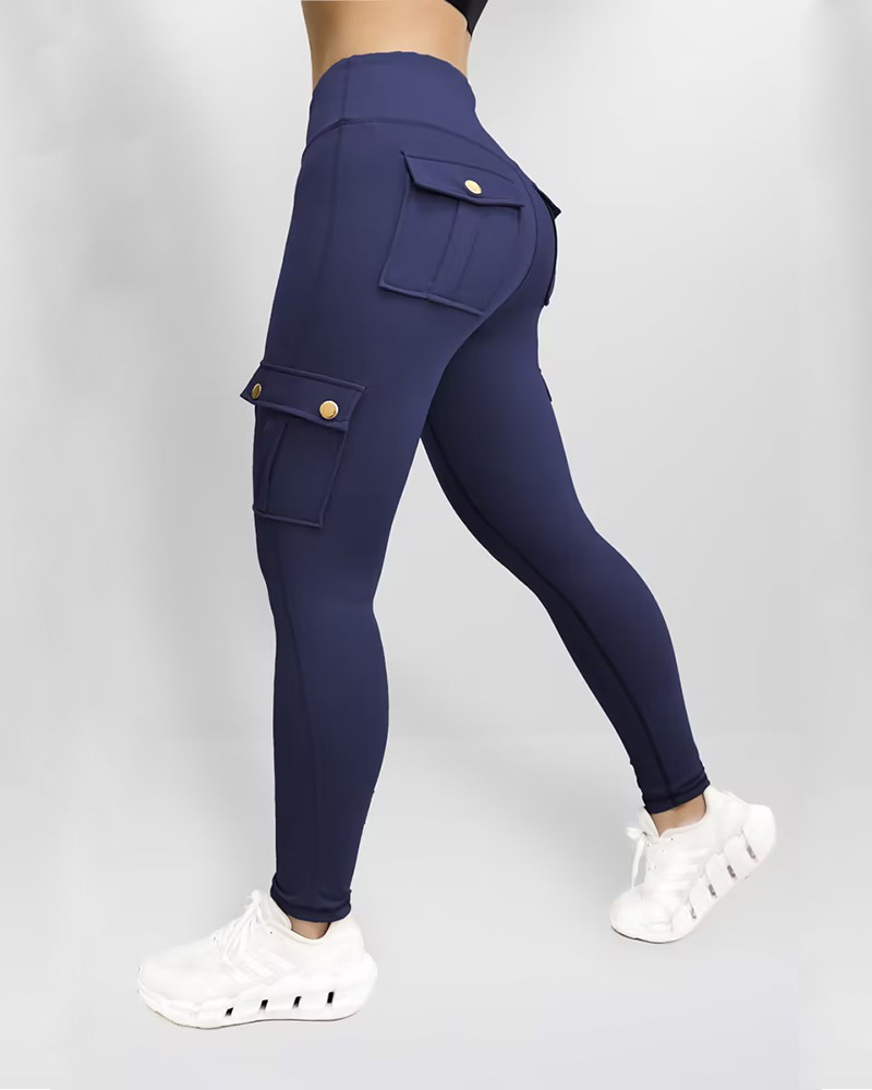 Pocket Cargo High-Elastic Fitness Pants