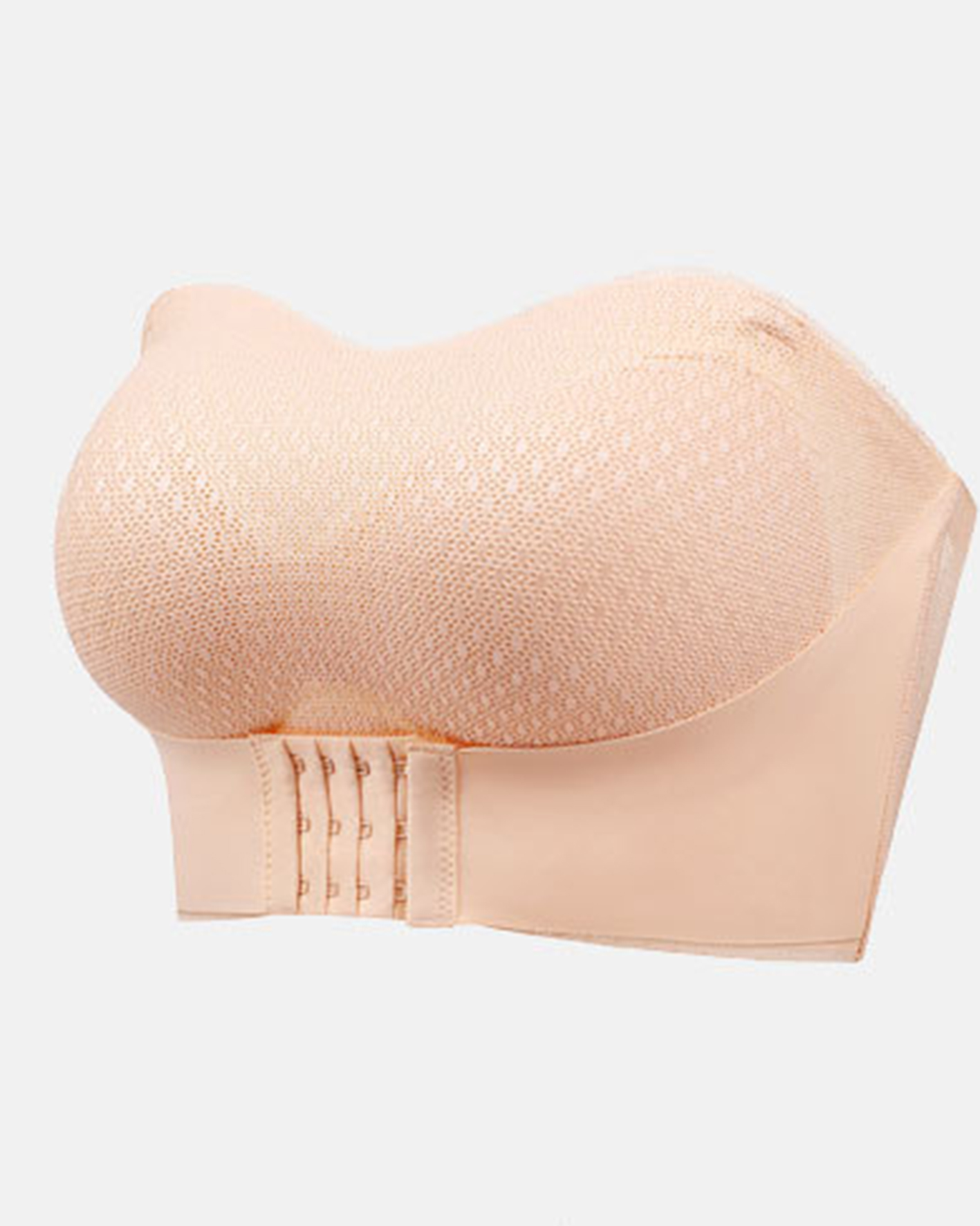 Full Support Non-Slip Convertible Bandeau Bra, Women Gathering Plus Size Push Up Strapless Bra