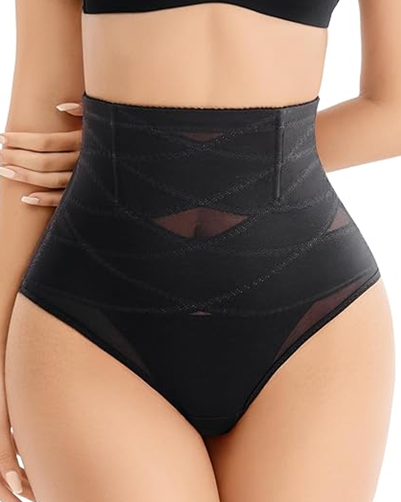 Thin Cross High Waist Shaping T-Back Briefs